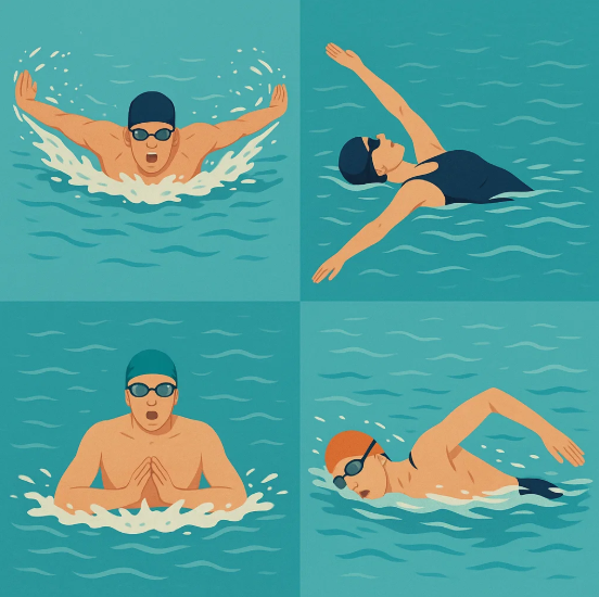 wedstrijdslagen in zwemmen